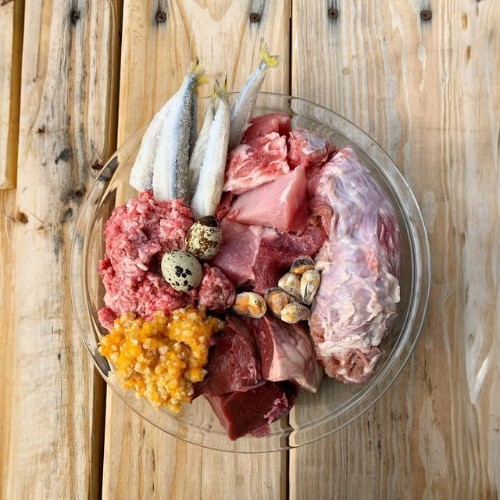 Nguyên liệu chế biến pate dinh dưỡng cho chó Phốc Sóc.