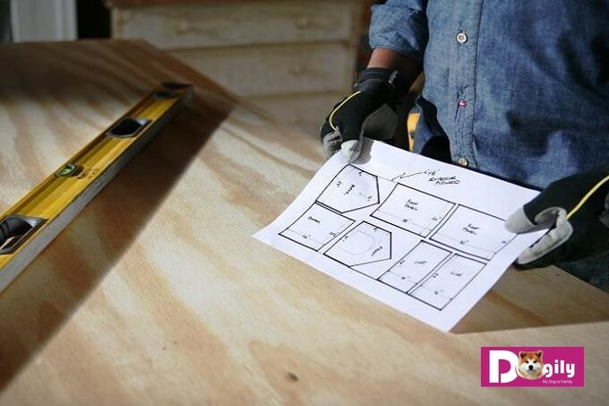 Điều quan trọng nhất trong cách làm chuồng chó bằng gỗ chính là bản vẽ thiết kế đầu tiên
