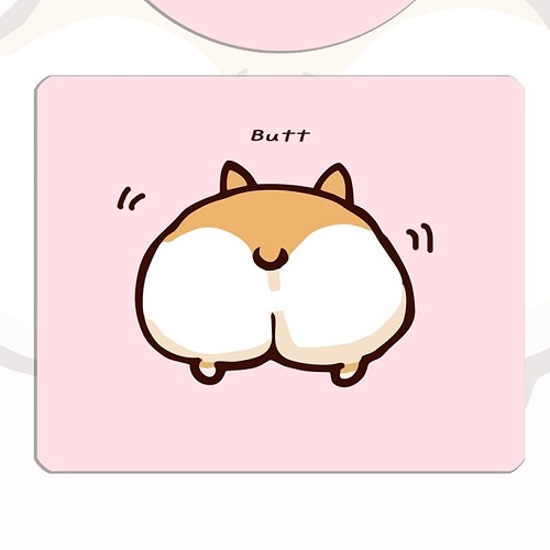 Tấm lót chuột hình mông Corgi hoạt hình dễ thương