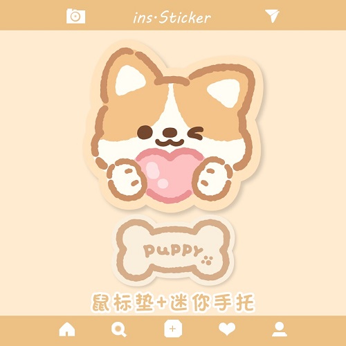 Tấm lót chuột hình chó Corgi hoạt hình siêu dễ thương
