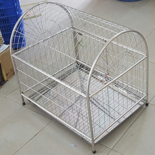 Chuồng inox nhỏ gọn hình vòm cho chó mèo cỡ nhỏ của Chomeocanh.com