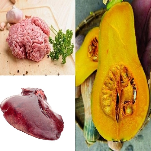 Thịt xay, gan và bí đỏ – thực phẩm giàu dinh dưỡng cho lông chó Chow Chow