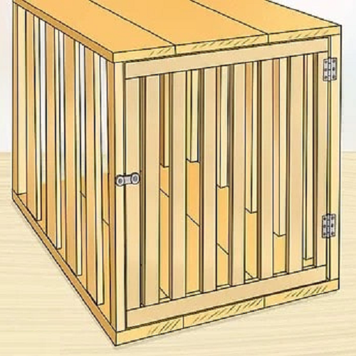 Bản vẽ thiết kế chuồng chó bằng gỗ với kiểu dáng đơn giản và kích thước tiêu chuẩn.