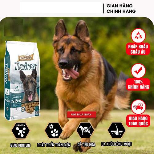Thức ăn hạt Prince Trainer cho chó Bécgie từ 4–6 tháng tuổi