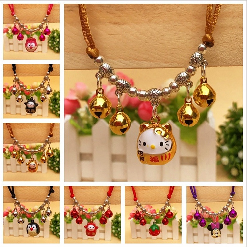 Vòng cổ đính charm mèo thần tài và nhiều chuông cho chó mèo