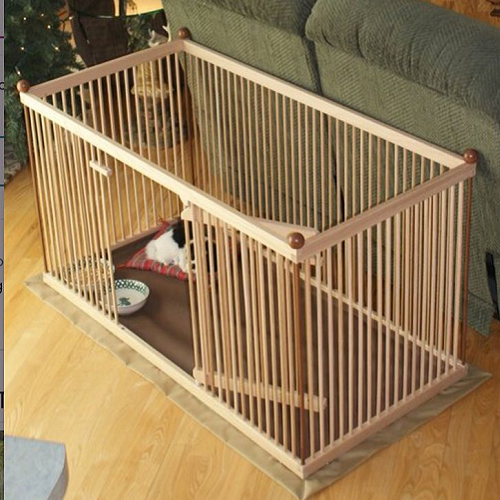 Chuồng gỗ cho chó Chihuahua kiểu Nhật tiện nghi