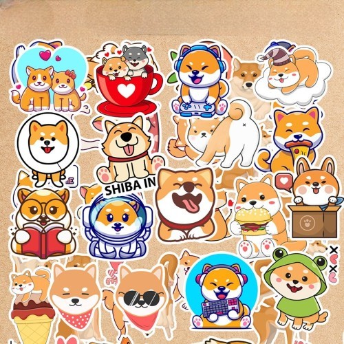 Bộ sticker chó Shiba Inu với nhiều biểu cảm ngộ nghĩnh và thiết kế sáng tạo.