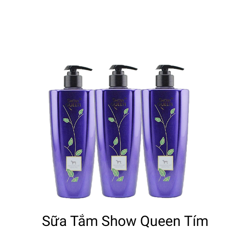 Sữa Tắm Show Queen Tím cho chó, chai 3 lọ.