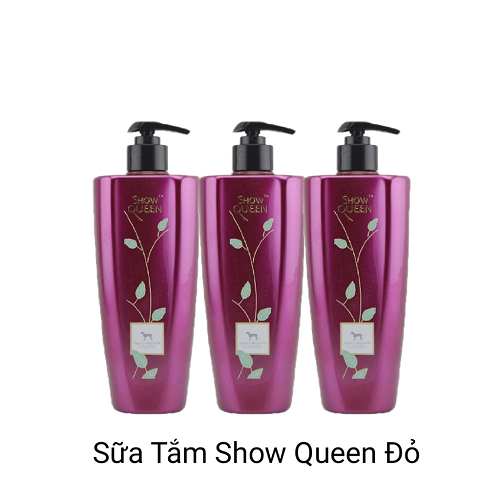 Sữa Tắm Show Queen Đỏ cho chó, chai 3 lọ.