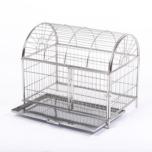 Chuồng inox thú cưng 50x80x70cm thiết kế mái vòm dễ vệ sinh