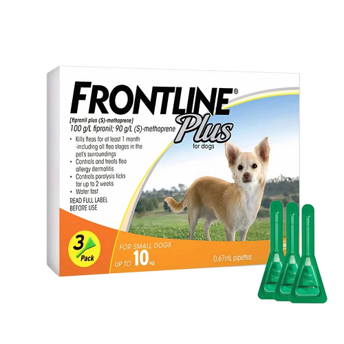 Thuốc trị ve rận Frontline Plus cho chó, hiệu quả trong việc diệt bọ chét và ve.