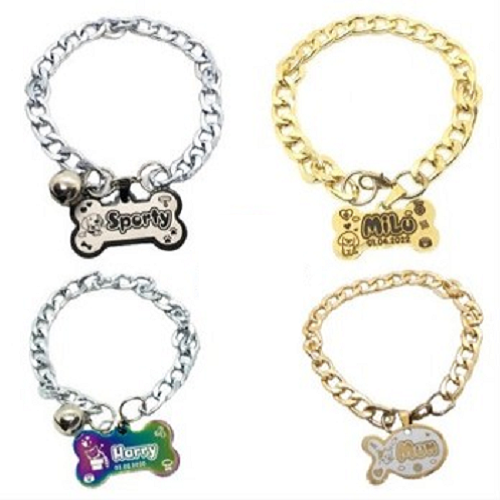 Vòng cổ thú cưng kèm bảng tên Sporty, Milo, Harry, Mimi